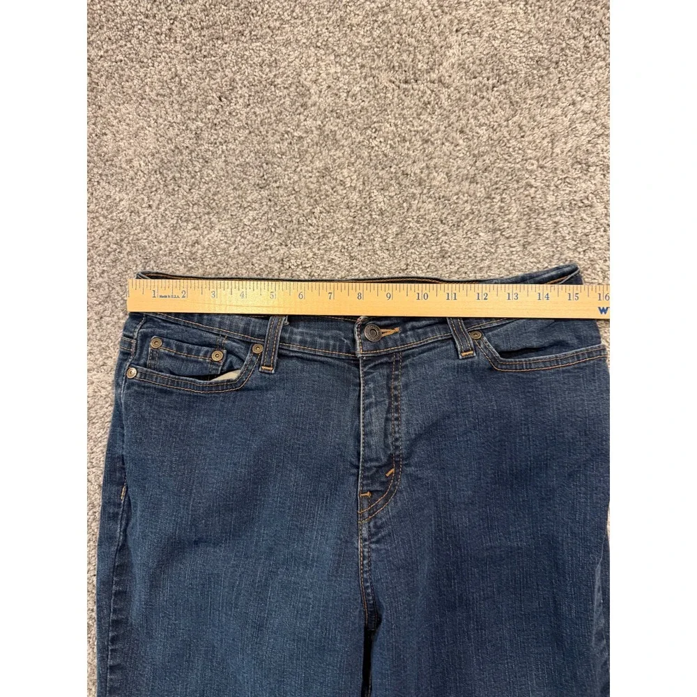 Levis 512 Jeans Womens 14M Blue Perfectly Slimming Straight Leg Dark Wash Denim